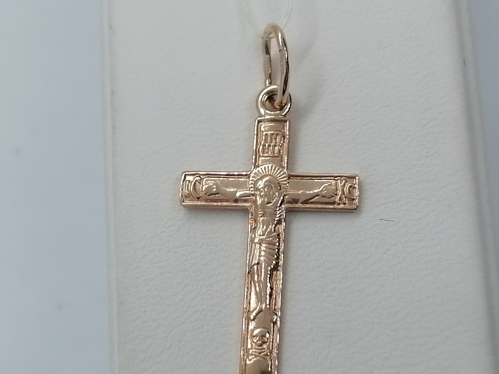 20-0214 ПОДВЕСКА КРЕСТ без камня (Au 585)