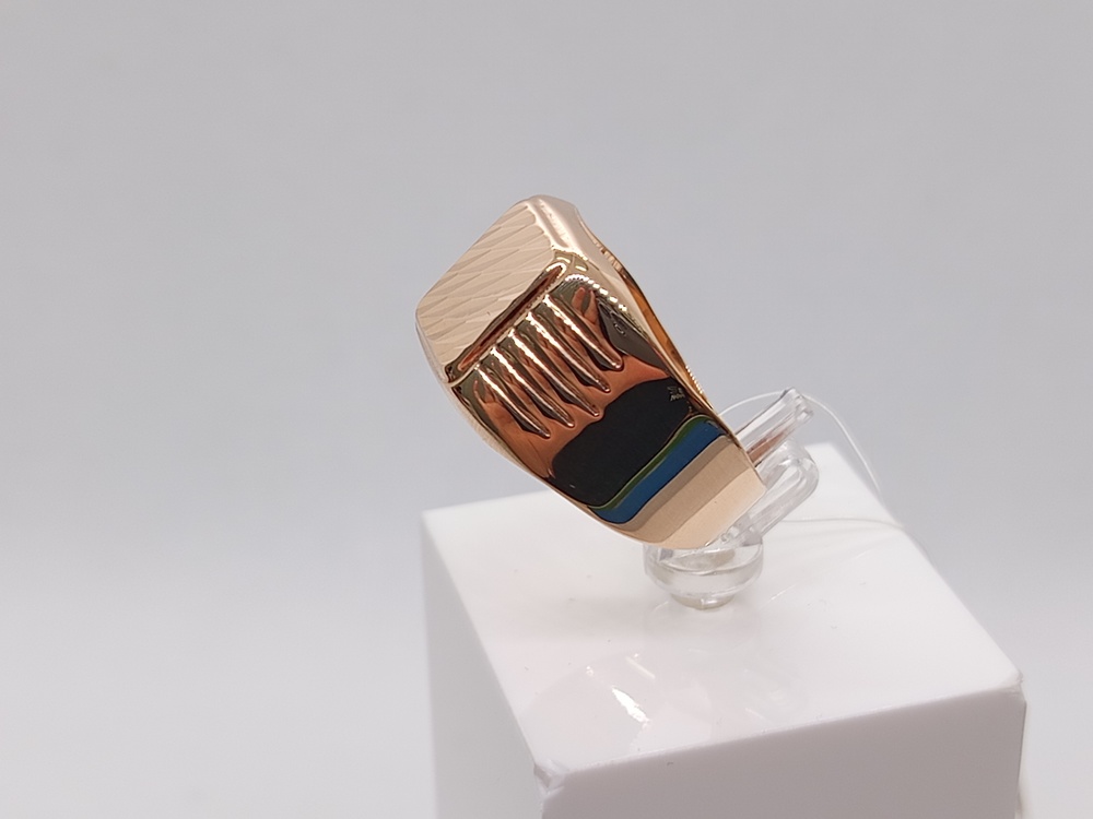 4148а КОЛЬЦО ПЕЧАТКА без камня (Au 585)