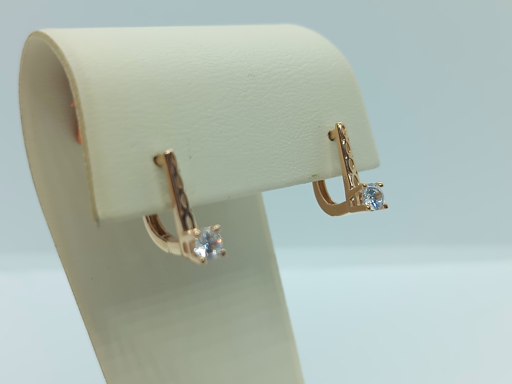 СЕРЬГИ С КАМНЕМ (Au 585)