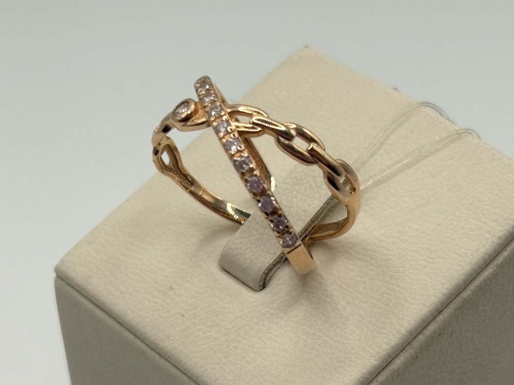 11008 КОЛЬЦО С КАМНЯМИ (Au 585)