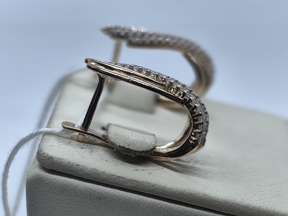 СКМИ585 СЕРЬГИ С КАМНЯМИ (Au 585)