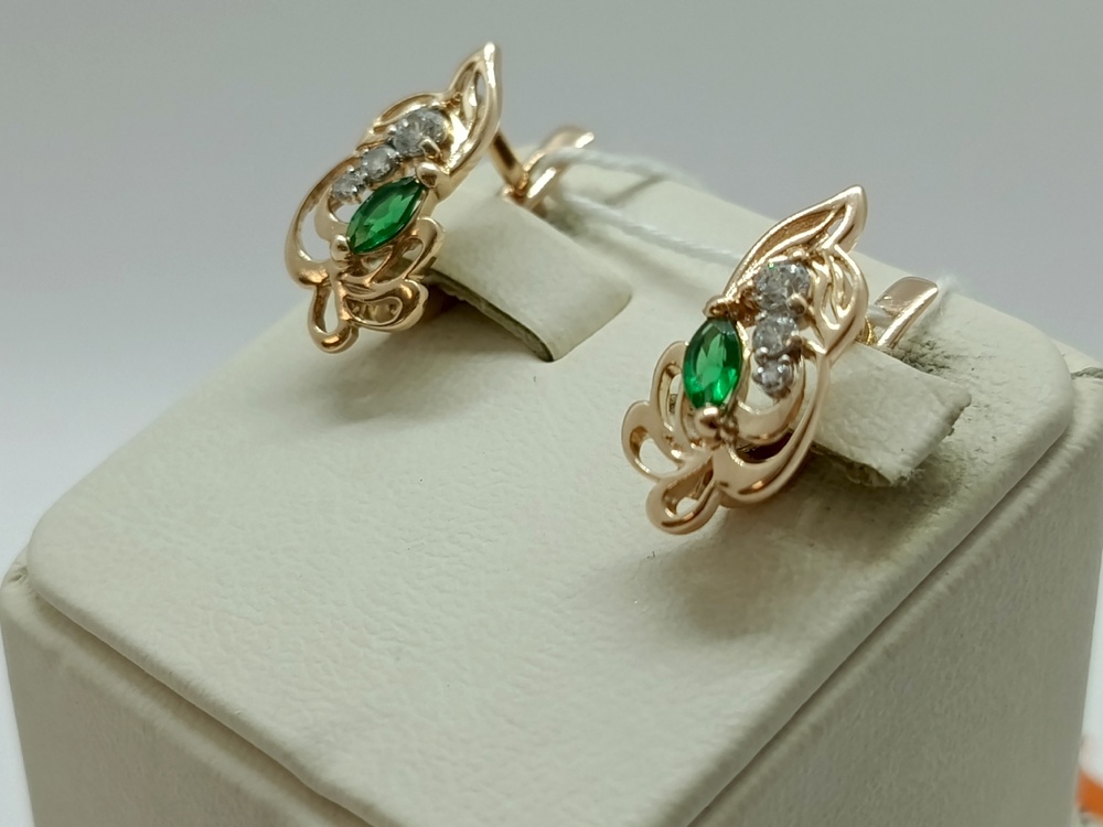 СЕРЬГИ С КАМНЯМИ (Au 585)