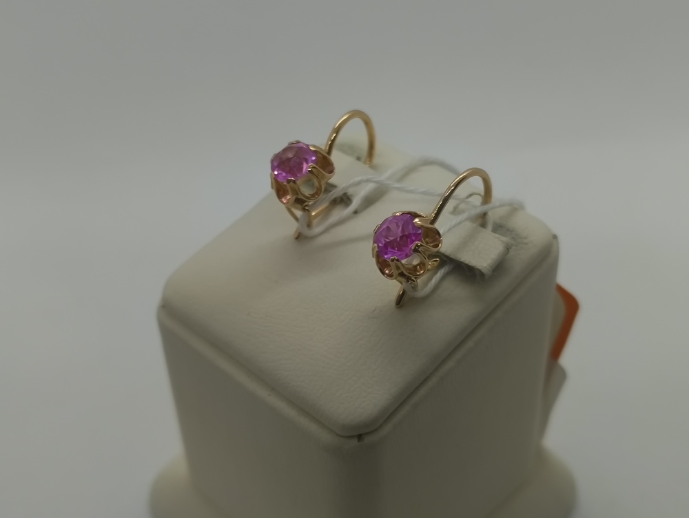 СЕРЬГИ С КАМНЕМ (Au 583)