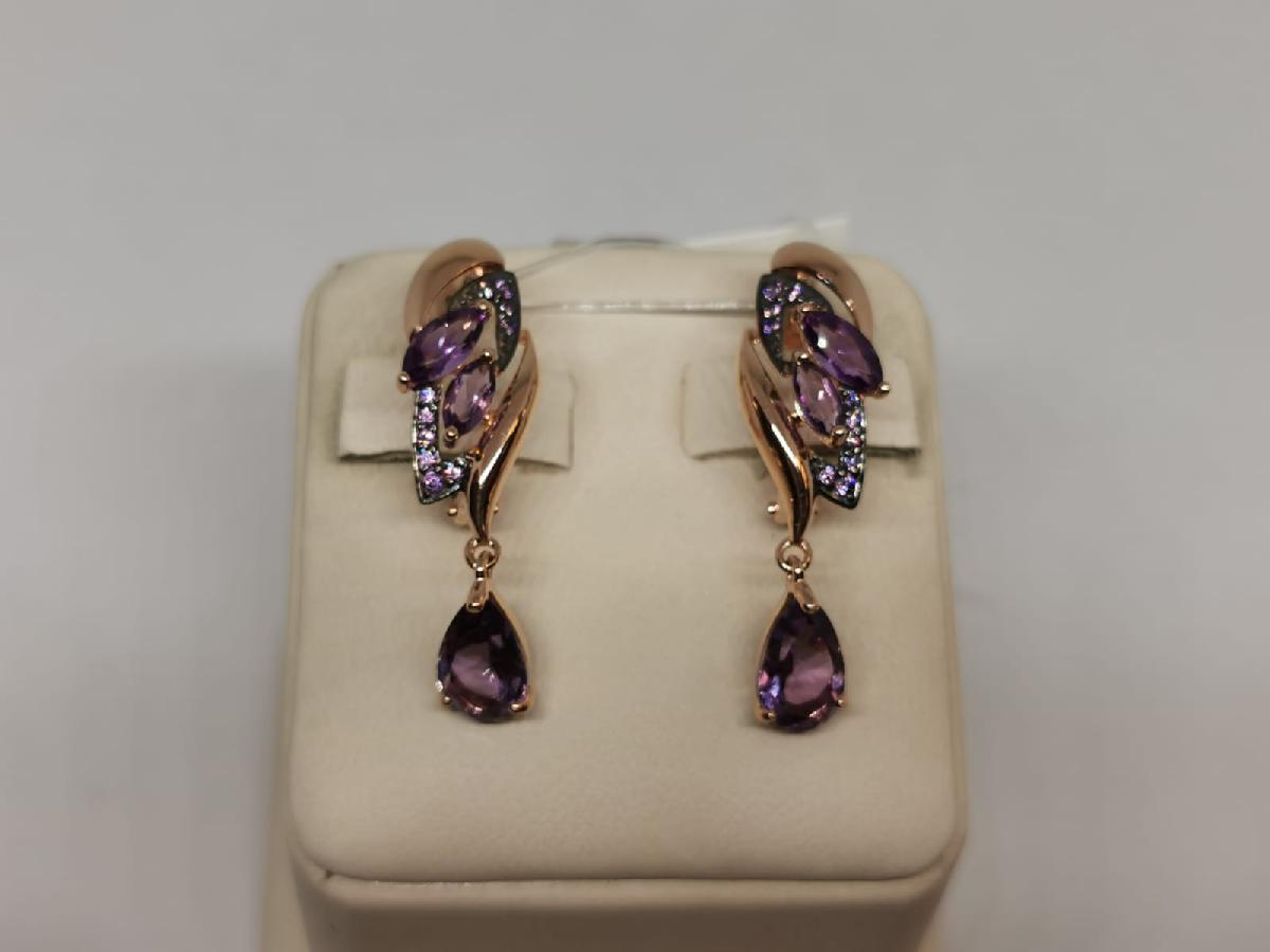 СЕРЬГИ С КАМНЯМИ (Au 585)