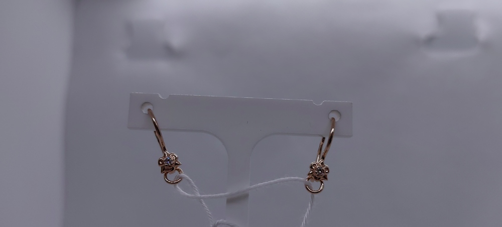 СЕРЬГИ С КАМНЕМ (Au 585)