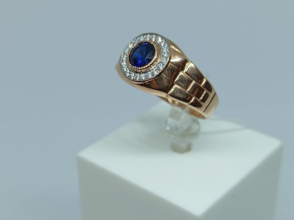 КОЛЬЦО ПЕЧАТКА с камнями (Au 585)