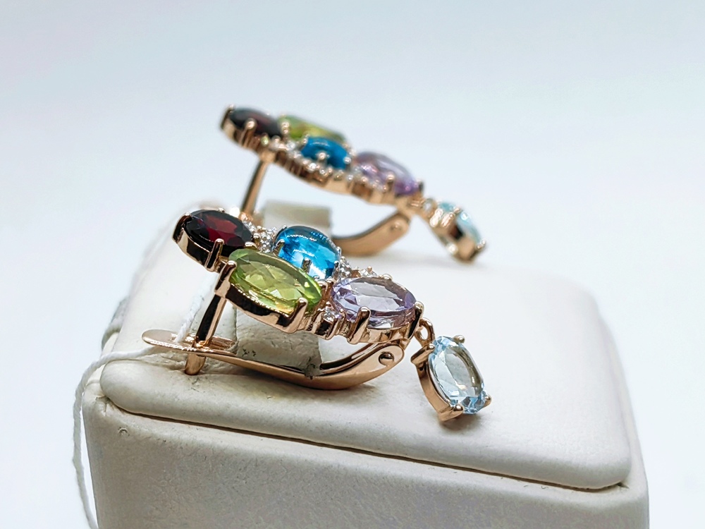 СЕРЬГИ С КАМНЯМИ (Au 585)