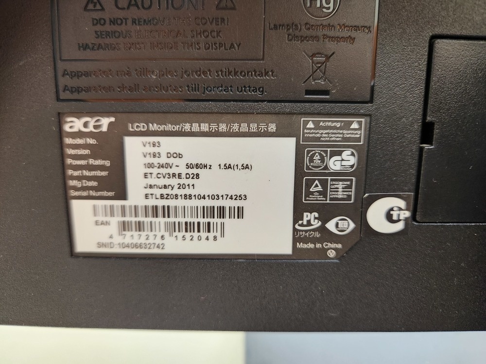 Монитор Acer V193