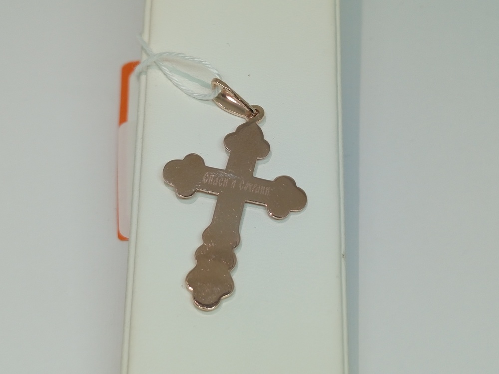 ПОДВЕСКА КРЕСТ БЕЗ КАМНЯ (Au 585)