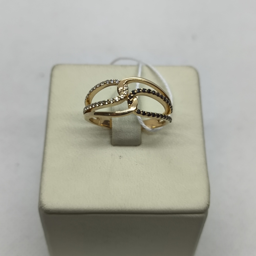 КОЛЬЦО С КАМНЯМИ (Au 585)