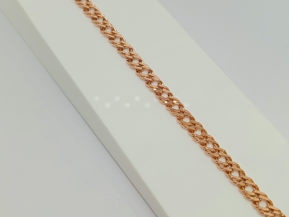 БРАСЛЕТ ПУСТОТЕЛЫЙ Ромб двойной (Au 585)