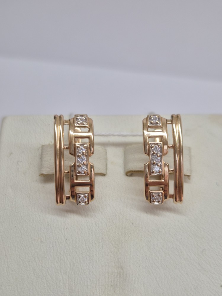 СКМИ585 СЕРЬГИ С КАМНЯМИ (Au 585)