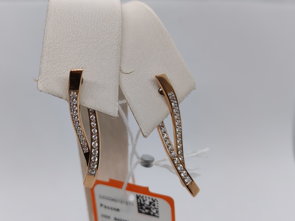 СКМИ585 СЕРЬГИ С КАМНЯМИ (Au 585)