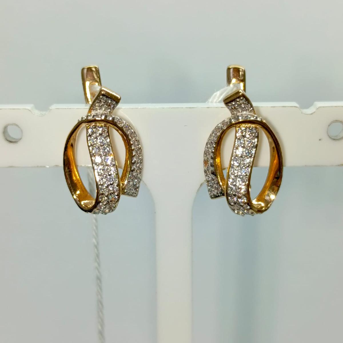 СКМИ585 СЕРЬГИ С КАМНЯМИ (Au 585)