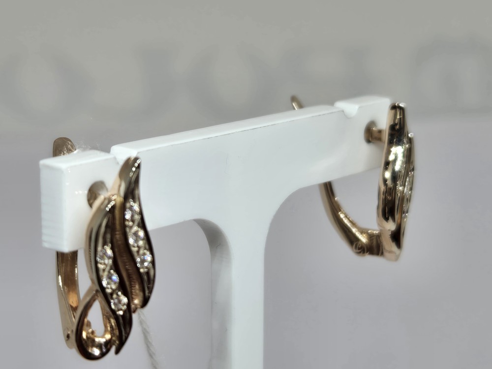 СКМИ585 СЕРЬГИ С КАМНЯМИ (Au 585)