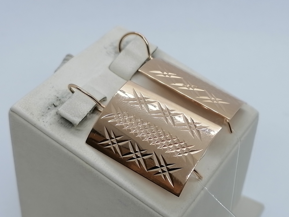 СЕРЬГИ ПЕТЕЛЬКА без камня (Au 585)