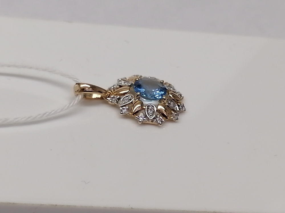 ПОДКМИ585 ПОДВЕСКА С КАМНЯМИ (Au 585)