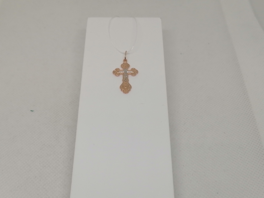 ПОДВЕСКА КРЕСТ без камня (Au 585)