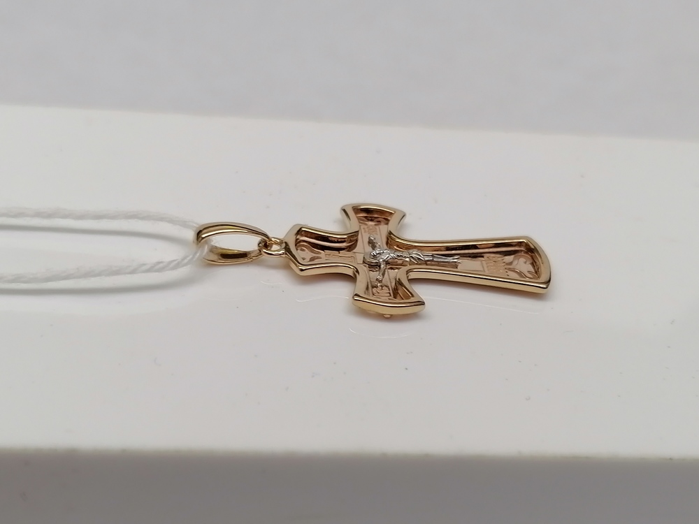 ПОДКБК585 ПОДВЕСКА КРЕСТ БЕЗ КАМНЯ (Au 585)