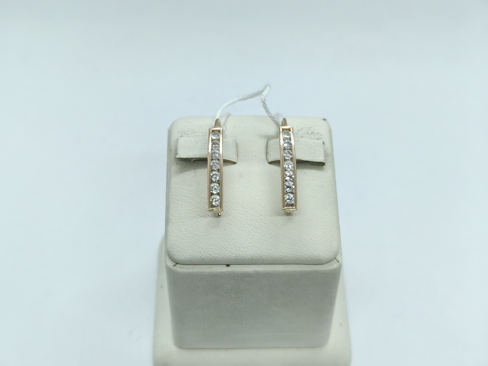 СКМИ585 СЕРЬГИ С КАМНЯМИ (Au 585)