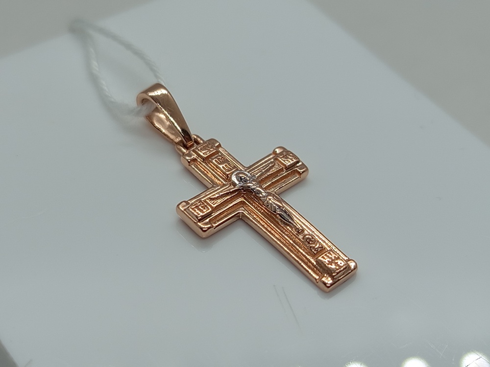 ПОДКБК585 ПОДВЕСКА КРЕСТ БЕЗ КАМНЯ (Au 585)