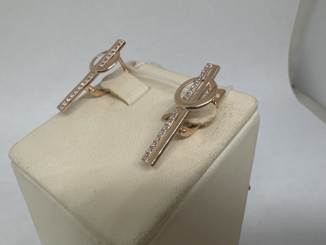 СКМИ585 СЕРЬГИ С КАМНЯМИ (Au 585)