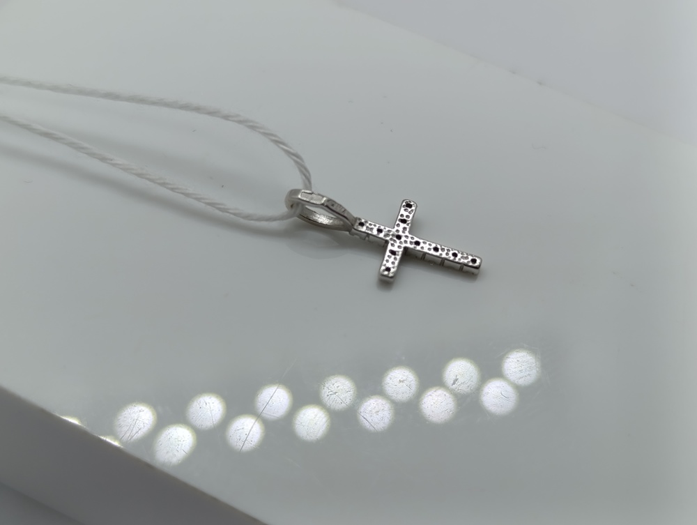 ПОДВЕСКА КРЕСТ С КАМНЯМИ (Au 585)