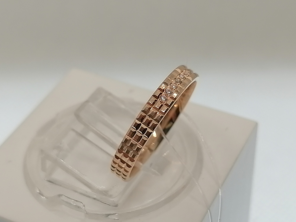 КОЛЬЦО ОБРУЧАЛЬНОЕ с камнями (Au 585)