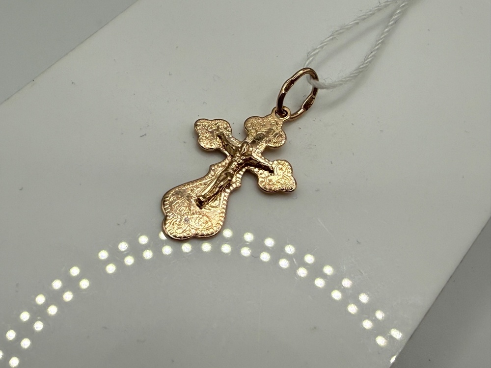 ПОДКБК585 ПОДВЕСКА КРЕСТ БЕЗ КАМНЯ (Au 585)