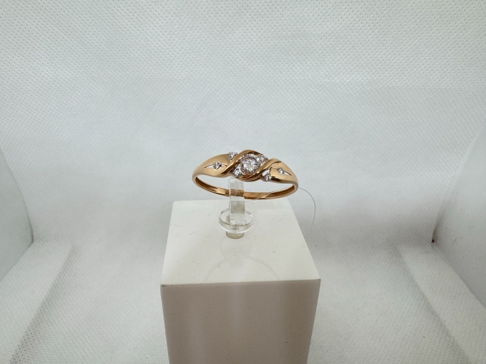 КОЛЬЦО С КАМНЯМИ (Au 585)