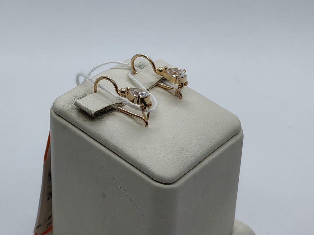 СЕРЬГИ С КАМНЕМ (Au 585)