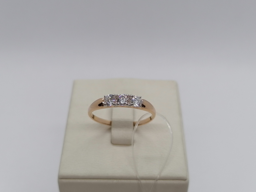 КОЛЬЦО С КАМНЯМИ (Au 585)