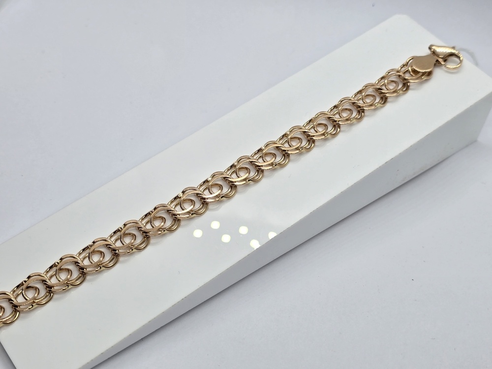 БЛБ585 БРАСЛЕТ ПОЛНОВЕСНЫЙ Бисмарк (Au 585)