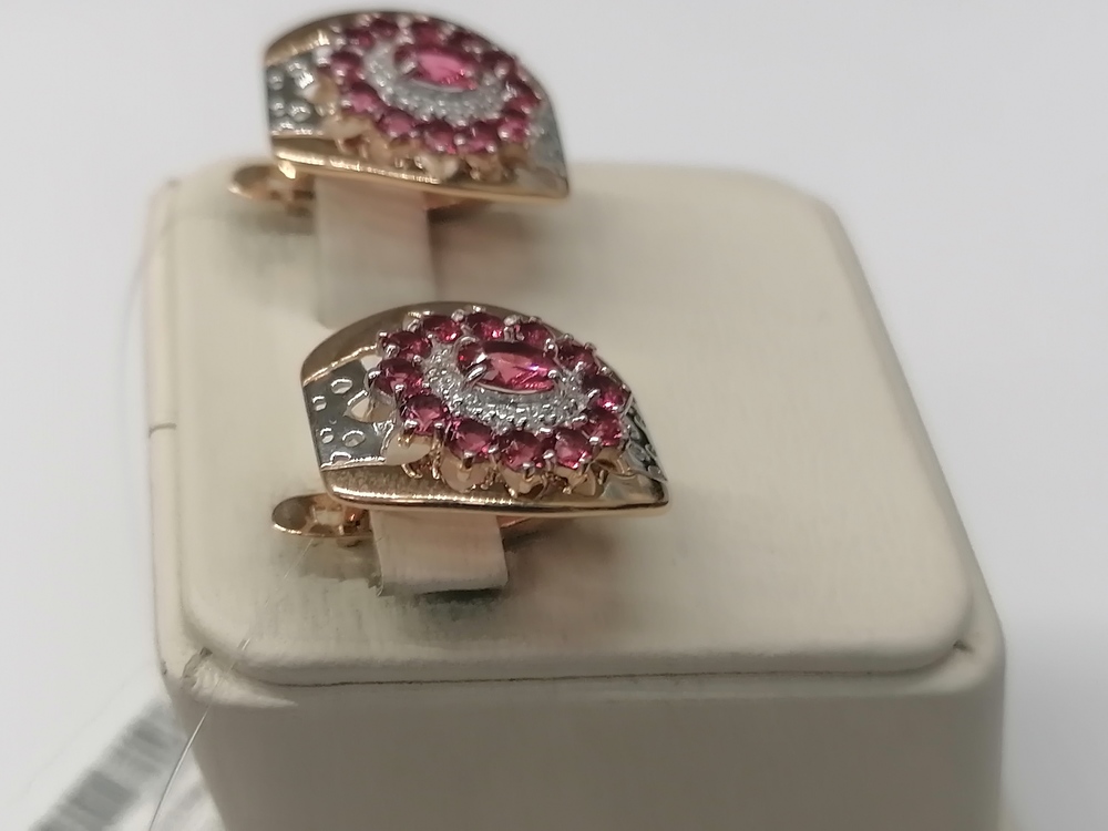 СЕРЬГИ С КАМНЯМИ (Au 585)