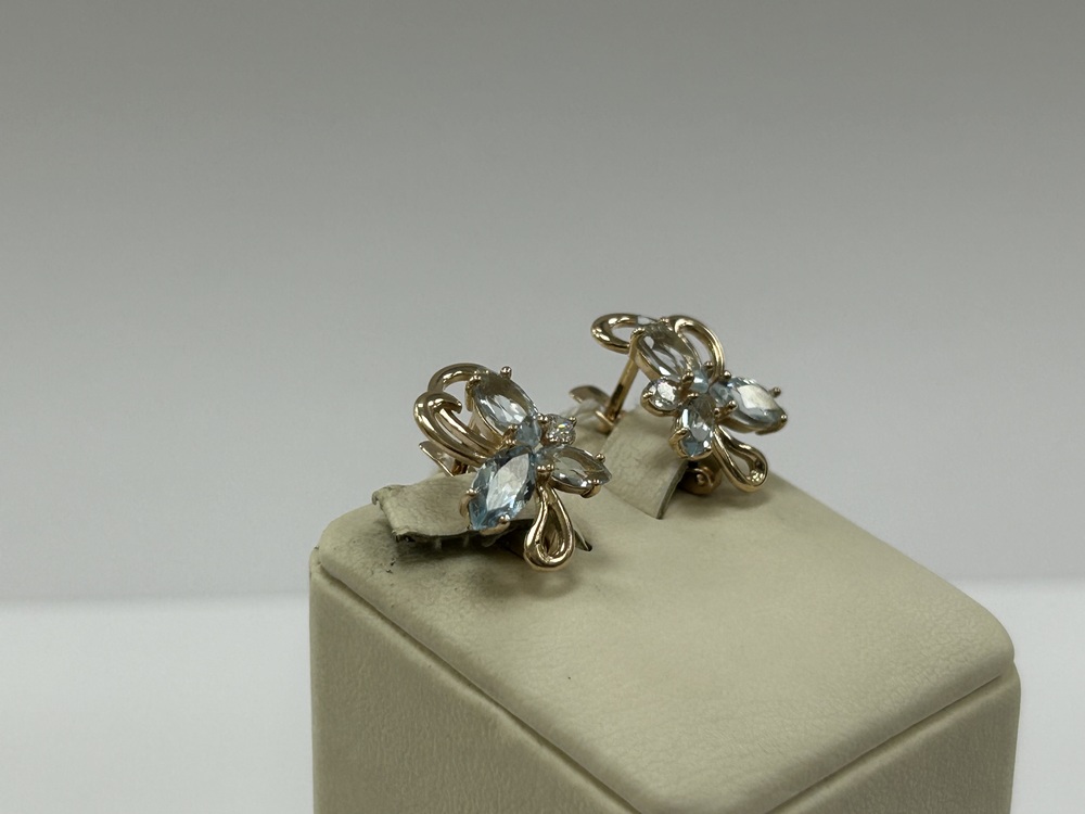 СКМИ585 СЕРЬГИ С КАМНЯМИ (Au 585)