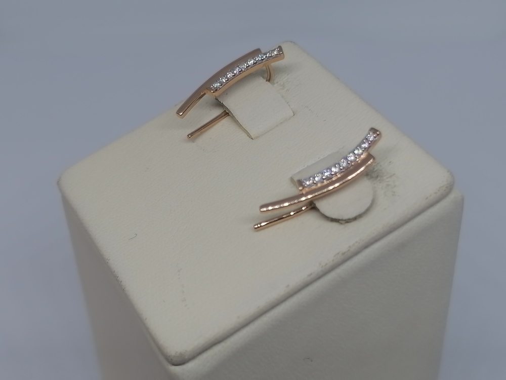 СКМИ585 СЕРЬГИ С КАМНЯМИ (Au 585)