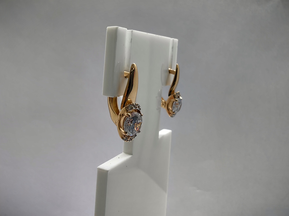 СКМИ585 СЕРЬГИ С КАМНЯМИ (Au 585)