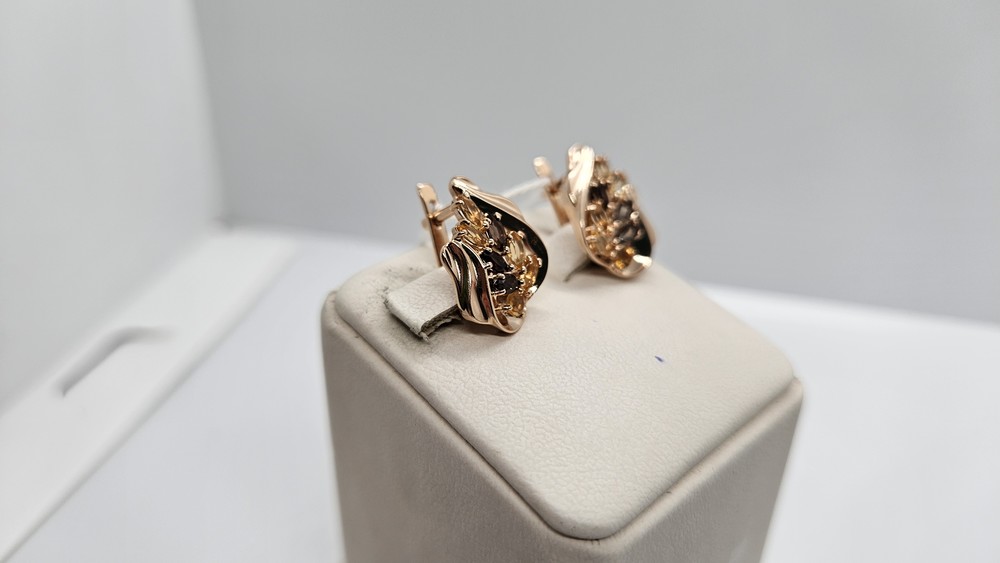 СКМИ585 СЕРЬГИ С КАМНЯМИ (Au 585)