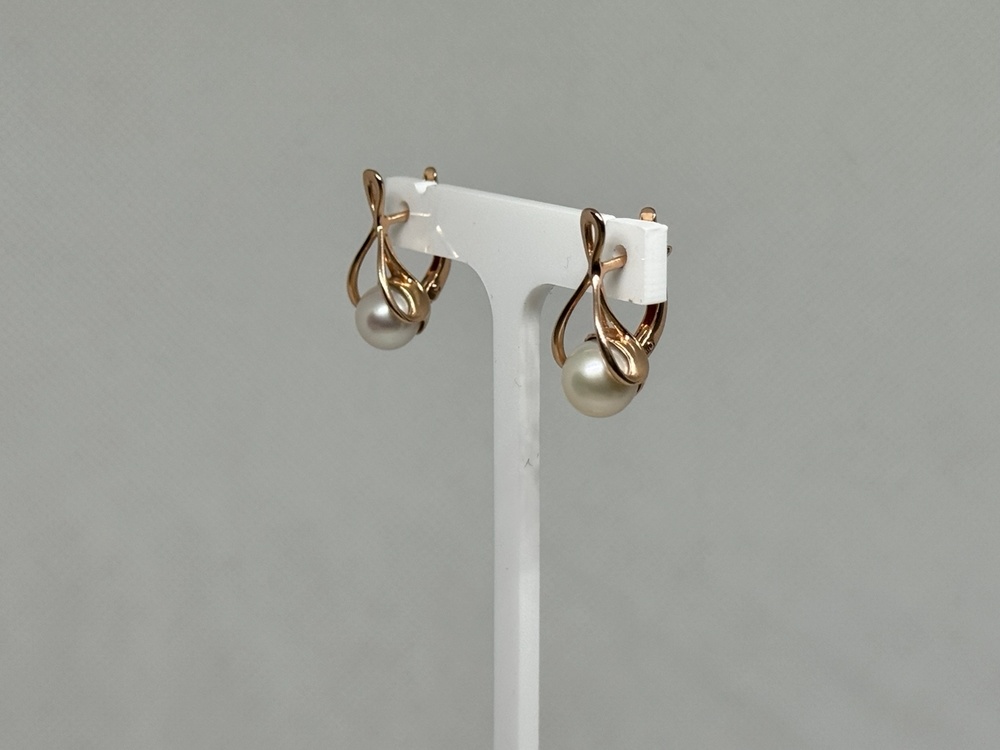 СКМ585 СЕРЬГИ С КАМНЕМ (Au 585)