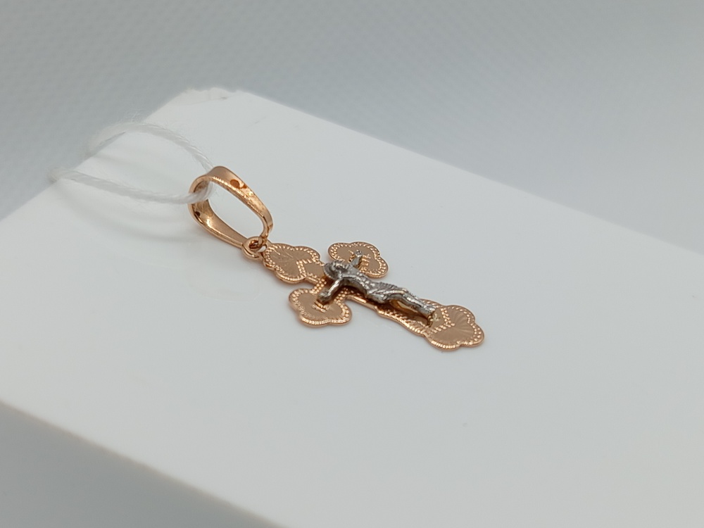 ПОДВЕСКА КРЕСТ БЕЗ КАМНЯ (Au 585)