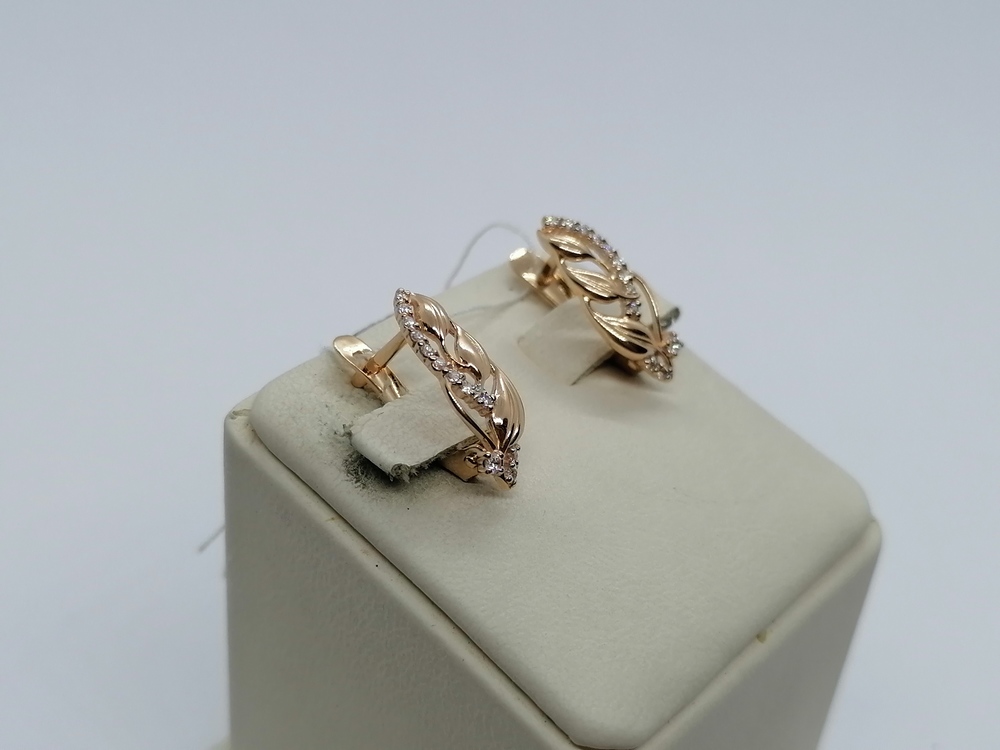 СКМИ585 СЕРЬГИ С КАМНЯМИ (Au 585)