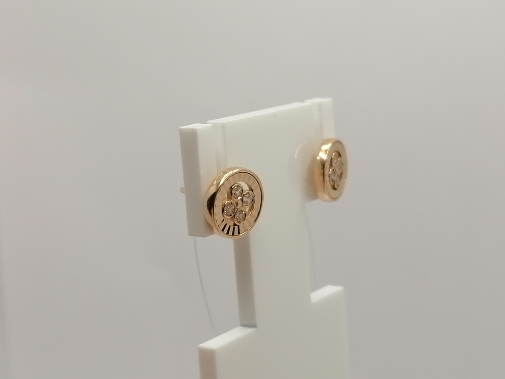 СЕРЬГИ ПУСЕТЫ с камнями (Au 585)