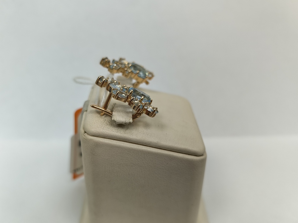 СКМИ585 СЕРЬГИ С КАМНЯМИ (Au 585)