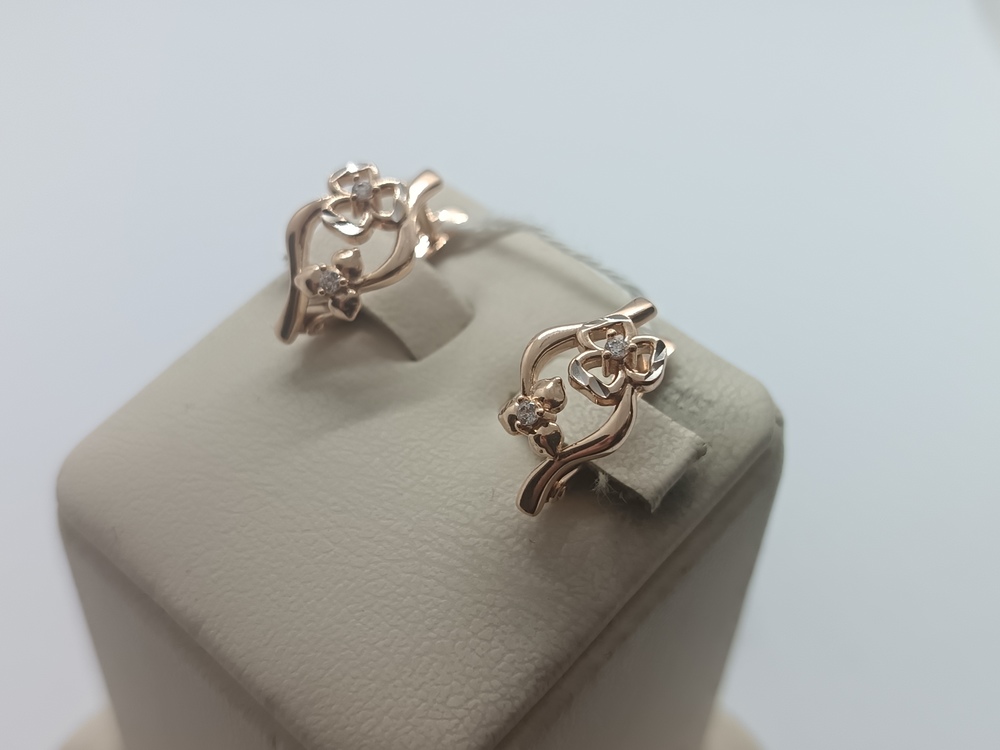 СКМИ585 СЕРЬГИ С КАМНЯМИ (Au 585)