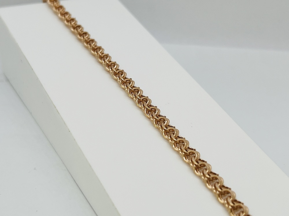 БРАСЛЕТ ПУСТОТЕЛЫЙ Бисмарк (Au 585)