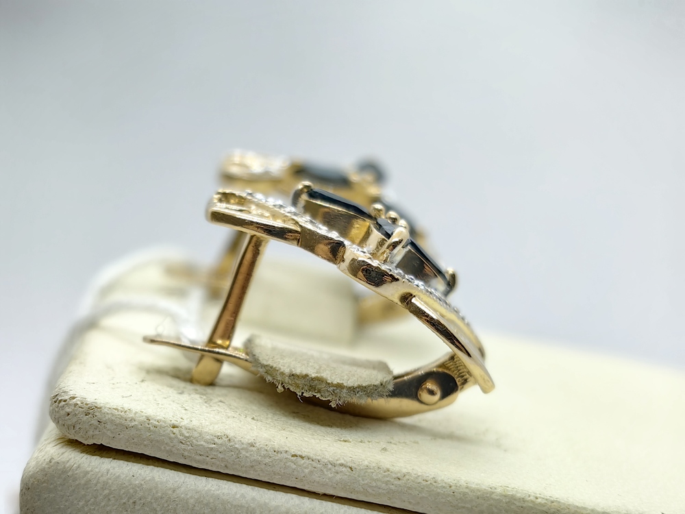 СКМИ585 СЕРЬГИ С КАМНЯМИ (Au 585)