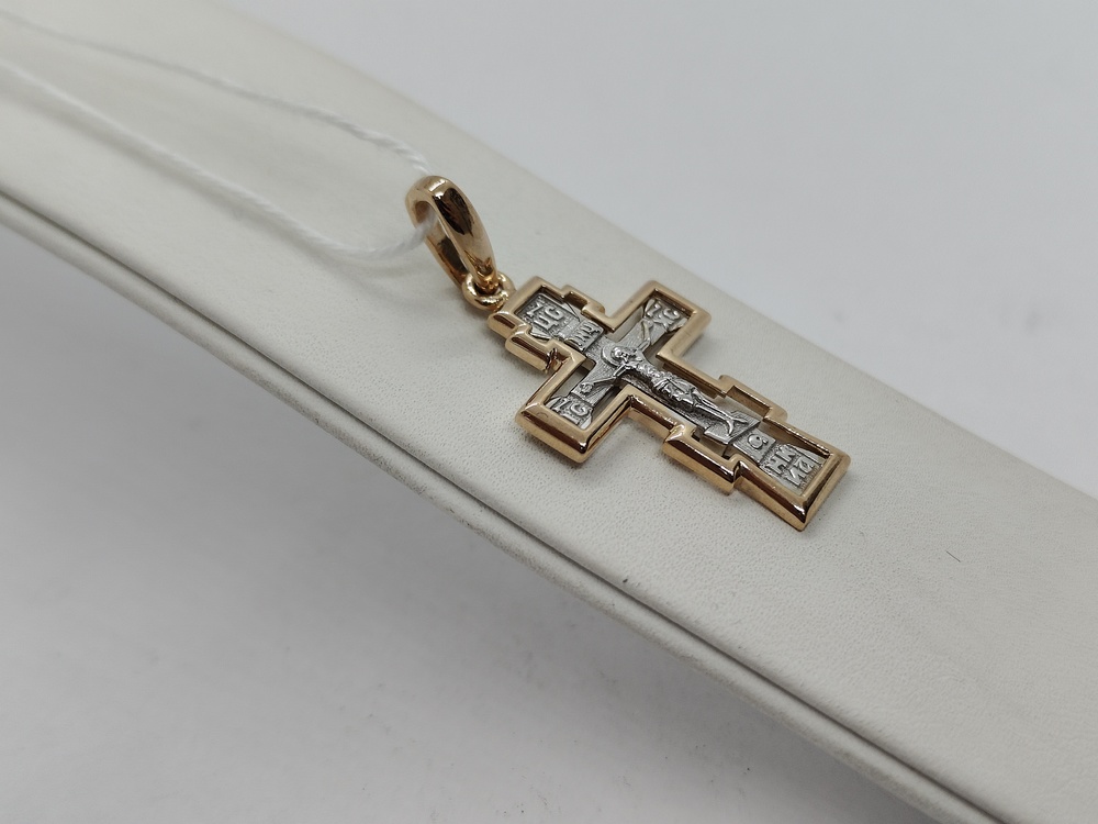 ПОДКБК585 ПОДВЕСКА КРЕСТ БЕЗ КАМНЯ (Au 585)
