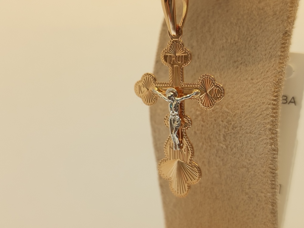 ПОДВЕСКА КРЕСТ без камня (Au 585)