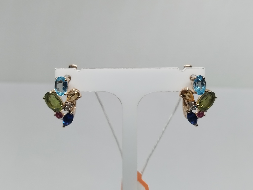 СЕРЬГИ С КАМНЯМИ (Au 585)