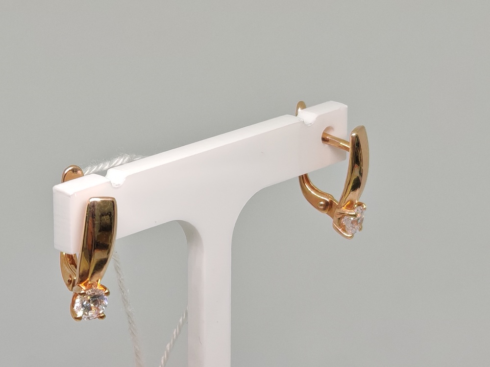 СЕРЬГИ С КАМНЕМ (Au 585)